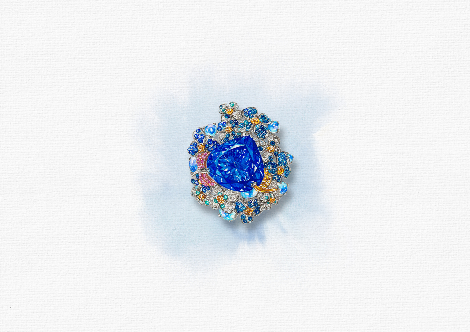 Sapphire brooch